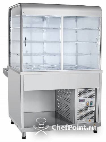 Прилавок-витрина холодильный Abat ПВВ(Н)-70КМ-С-02-НШ